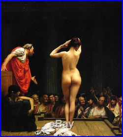 Dream-art Oil painting Jean-Leon Gerom Selling Slaves in Rome Nude girl canvas