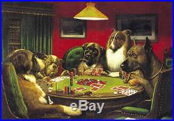 Dream-art hand painted Oil painting abstract cassius coolidge dogs playing poker