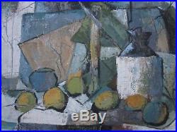 Edward D Turner Painting Expressionism Still Life Abstract Cubist Vtg Modernism