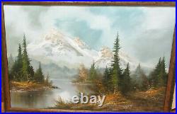 Edwards The Travaling Bob Ross Original Oil On Canvas Landscape Painting