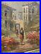 Emery-Walton-Style-Antique-Oil-Painting-Colorful-Village-Scene-Frame-Vintage-01-xxtk