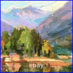 Emiliya Lane oil painting original 12x12 plein air landscape impressionism