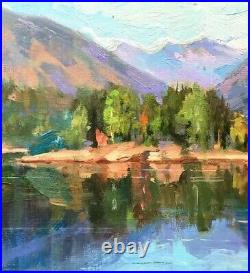 Emiliya Lane oil painting original 12x12 plein air landscape impressionism