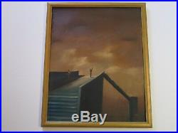 Eugene Hawkins Painting Surrealism Metaphysical African American Listed Abstract