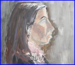 Expressionist Woman Portrait Oil Painting