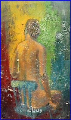 Expressionist oil painting signed portrait