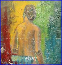 Expressionist oil painting signed portrait