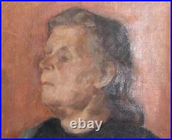 Expressionist oil painting woman portrait