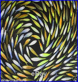 FISH Canvas Art seascape large Painting aboriginal 120cm x 80cm  australia 
