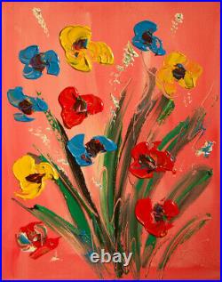 FLOWER TIME Abstract Pop Art Painting Original Oil Canvas Gallery Artist ERY3
