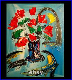 FLOWERS Abstract Pop Art Painting Original Oil On Canvas Gallery Artist GKTUF