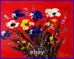 FLOWERS FOR YOU Original Oil Painting on canvas IMPRESSIONIST IGEE