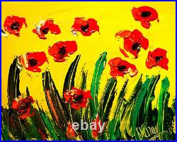 FLOWERS SIGNED Original Oil Painting on canvas IMPRESSIONIST GUSDFB