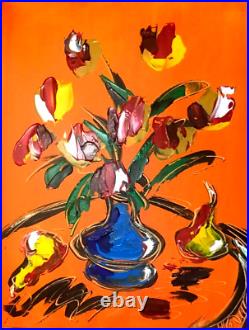 FLOWERS by Mark Kazav Original Oil Painting Wall Impressionism