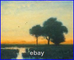 Featured Orange Glow Impressionism Art Oil Painting Landscape Tonalist Realism