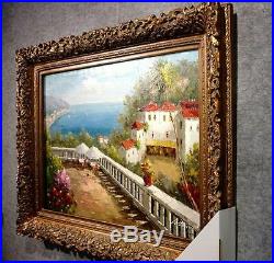 Fine Picture Frame antique Gold Ornate photo museum Oil Painting Wood 256G