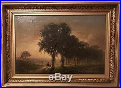 Frederick D. Williams (1829-1915) Tonalist Landscape with Horse 1863 Oil on Canvas