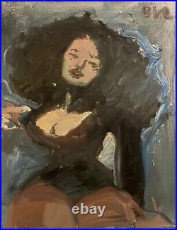 French Cubism Boudoir Oil Painting Original Signed Woman Picasso on 12x16 Canvas