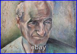 Genuine oil painting elderly man portrait