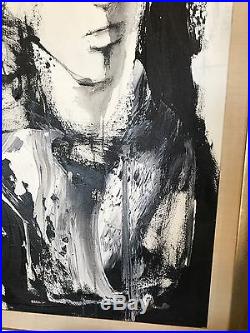 Gino Hollander Original Expressionist Oil Painting on Canvas 24 x 48 1979
