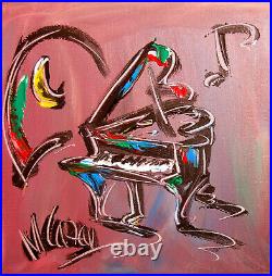 Grand Piano Impressionist Large Original Oil Painting -dfrgh