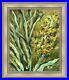 Green-Floral-Painting-Framed-Original-Oil-Painting-On-Canvas-Yellow-Flowers-Art-01-xd