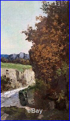Gustave Courbet Original Expressionist Oil Canvas Landscape French 19c Painting