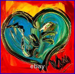 HEART Original Oil Painting on canvas IMPRESSIONIST BY MARK KAZAV