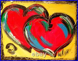 HEARTS ART Painting LANDSCAPE MODERN CANVAS ABSTRACT BY KAZAV