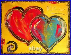 HEARTS Abstract Pop Art Painting Original Oil On Canvas Gallery Artist WEEWDF