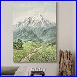 Hand Painted Abstract Canvas Green landscape Contemporary Art Oil Painting