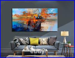 Hand Painted Abstract Oil Painting on Canvas Modern Wall Art Decor