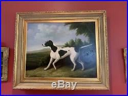 Hand-painted Old Master-Art Antique Oil Painting hunt dog on canvas 38X 32