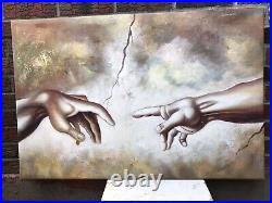 Hands Oil Painting 23 x 35 On Stretched Canvas #69