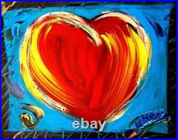 Hearts Impressionist Large Original Oil Painting Moder Abstract Byuuoyg