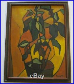 Henry 1950's Painting MID Century Modern Cubist Cubism Abstract Expressionism