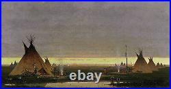 High quality 48x24 oil painting handpainted on canvas Village @NO5952