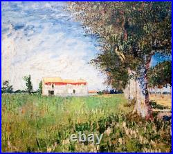 High quality oil painting handpainted on canvas Farmhouse in a Wheat Field