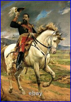 High quality oil painting handpainted on canvas General riding on a horse