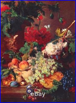 High quality oil painting handpainted on canvas fruits and flowers N11066