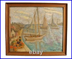 Hildegarde Hamilton American Oil Painting Canvas 1966 Listed Framed Art