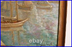 Hildegarde Hamilton American Oil Painting Canvas 1966 Listed Framed Art