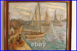 Hildegarde Hamilton American Oil Painting Canvas 1966 Listed Framed Art