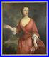 Huge-Antique-18th-C-English-Portrait-Noble-Lady-Courtyard-Oil-Painting-c-1725-01-rxw