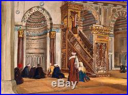 Huge Oil painting portraits Arab people Worship in the mosque in the morning 36