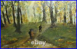 Impressionist contemporary oil painting forest landscape