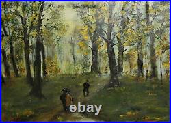 Impressionist contemporary oil painting forest landscape