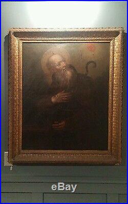Italian School oil on canvas of St. Francis of Paola, 17th or 18th century