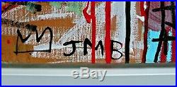 JEAN MICHEL BASQUIAT - A 1980s ORIGINAL ACRYLIC PAINTING ON CANVAS, SIGNED