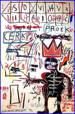 Jean-Michel Basquiat "Untitled,1982" oil painting on canvas huge wall 48x48inch 